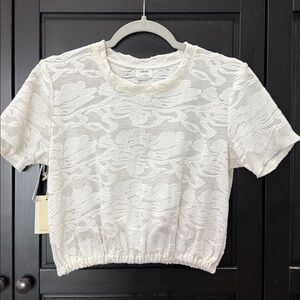 Aritzia Wilfred cream lace top